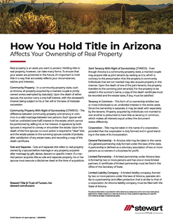 How You Hold Title & Ownership of Real Property