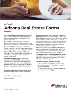 Formularios de bienes raíces de Arizona